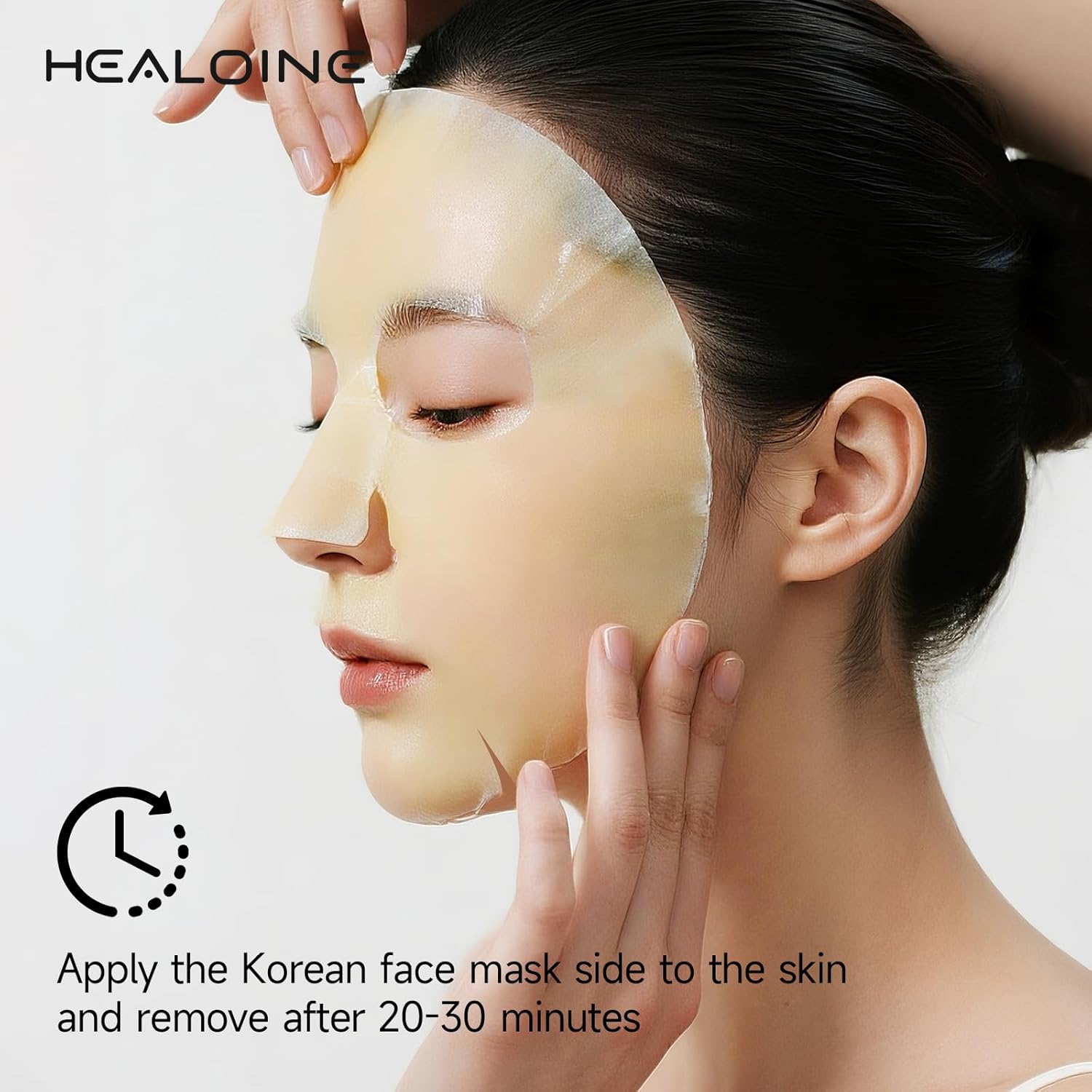 10 Packs Premium Bio-Collagen Real Deep Face Mask, Even Skin Tone, Pore Minimizing, Elasticity Firming Moisturizing Facial Mask Korean Skin Care 30g*10ea - Image 5