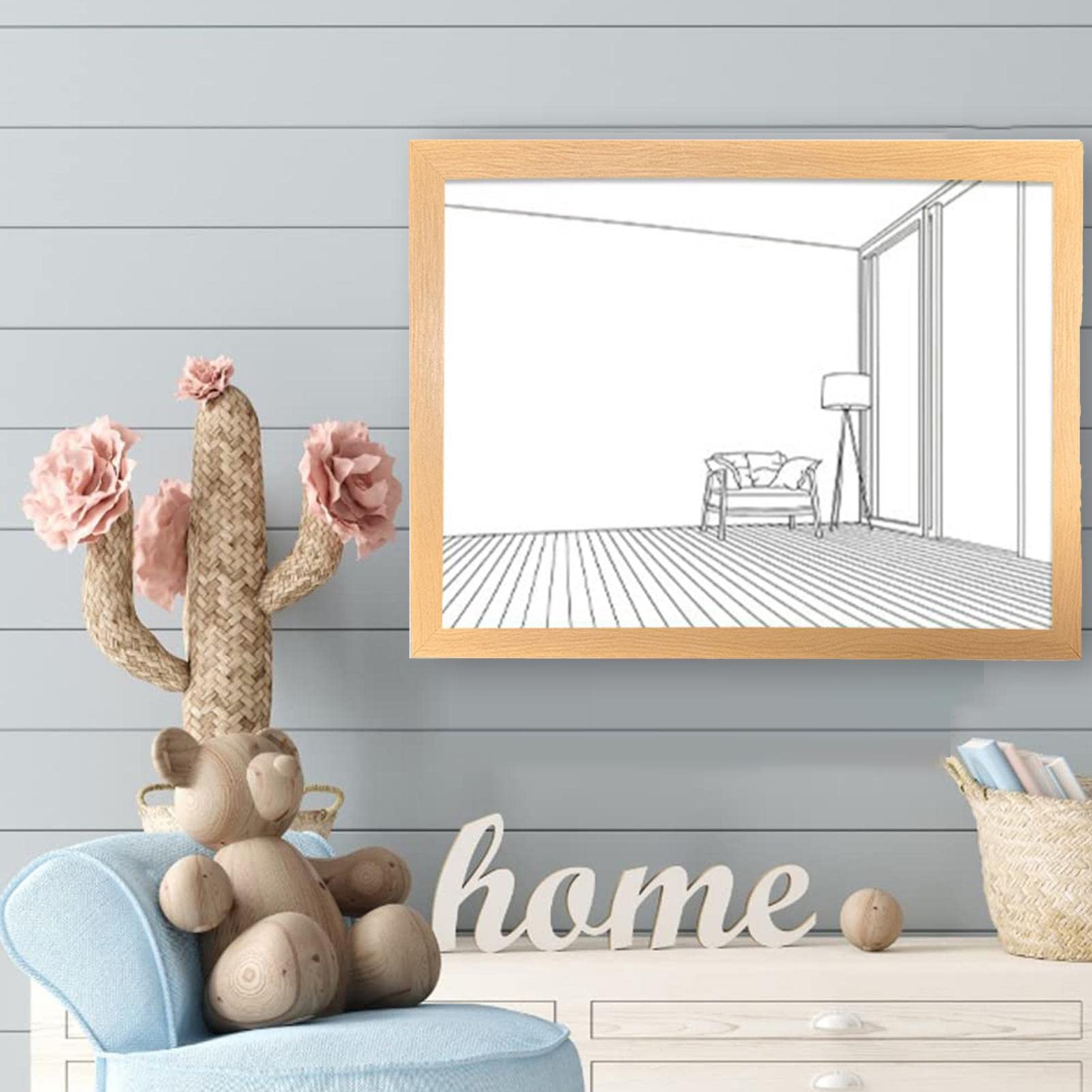 Amazon.co.jp: 光るフォトフレーム、ミニマリストの照明絵画装飾、LED