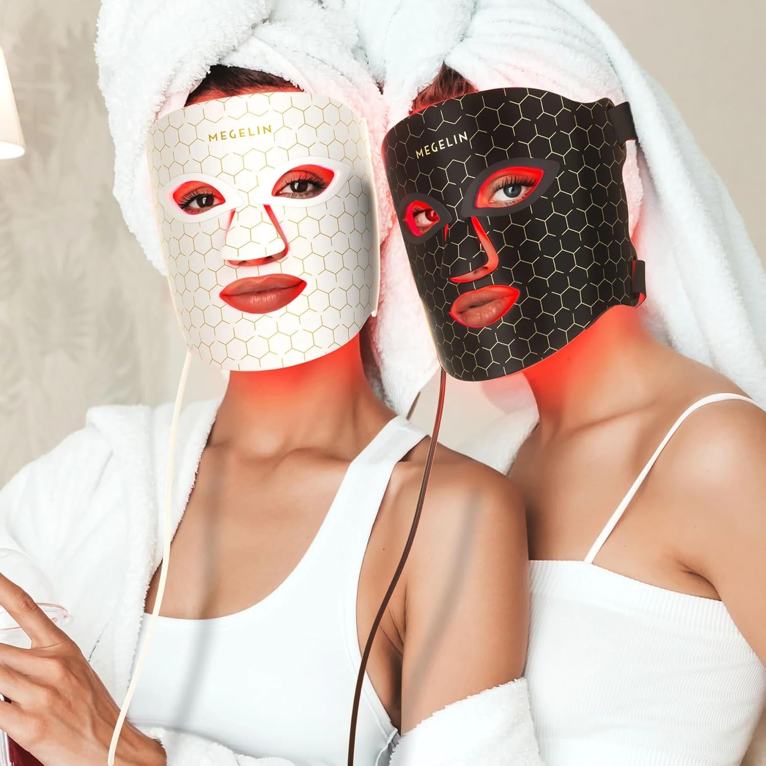 MEGELIN Red Infrared Light Therapy Bag for Whole Body and 7 Colors Led Light Therapy Facial Mask,70inch*32inch*12inch,2520 LEDs for Full Body Red Light Therapy Bag at Home