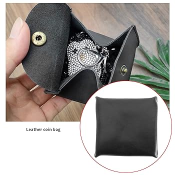 SING F LTD Leather Pocket Coin Case Change Holder Squeeze