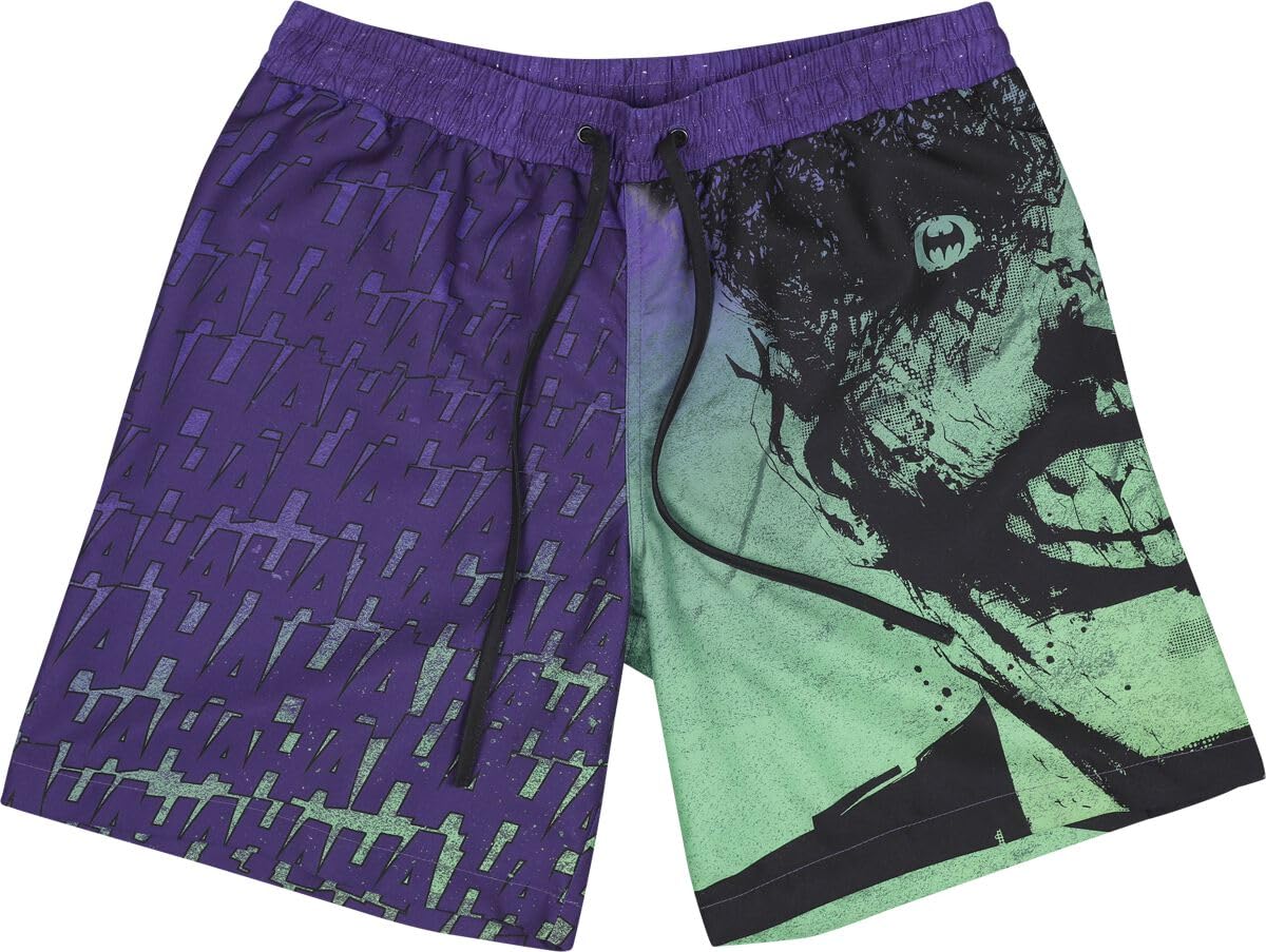 BATMAN Joker - Ha Ha Homme Short de Bain Multicolore 100% Polyester (recyclé)