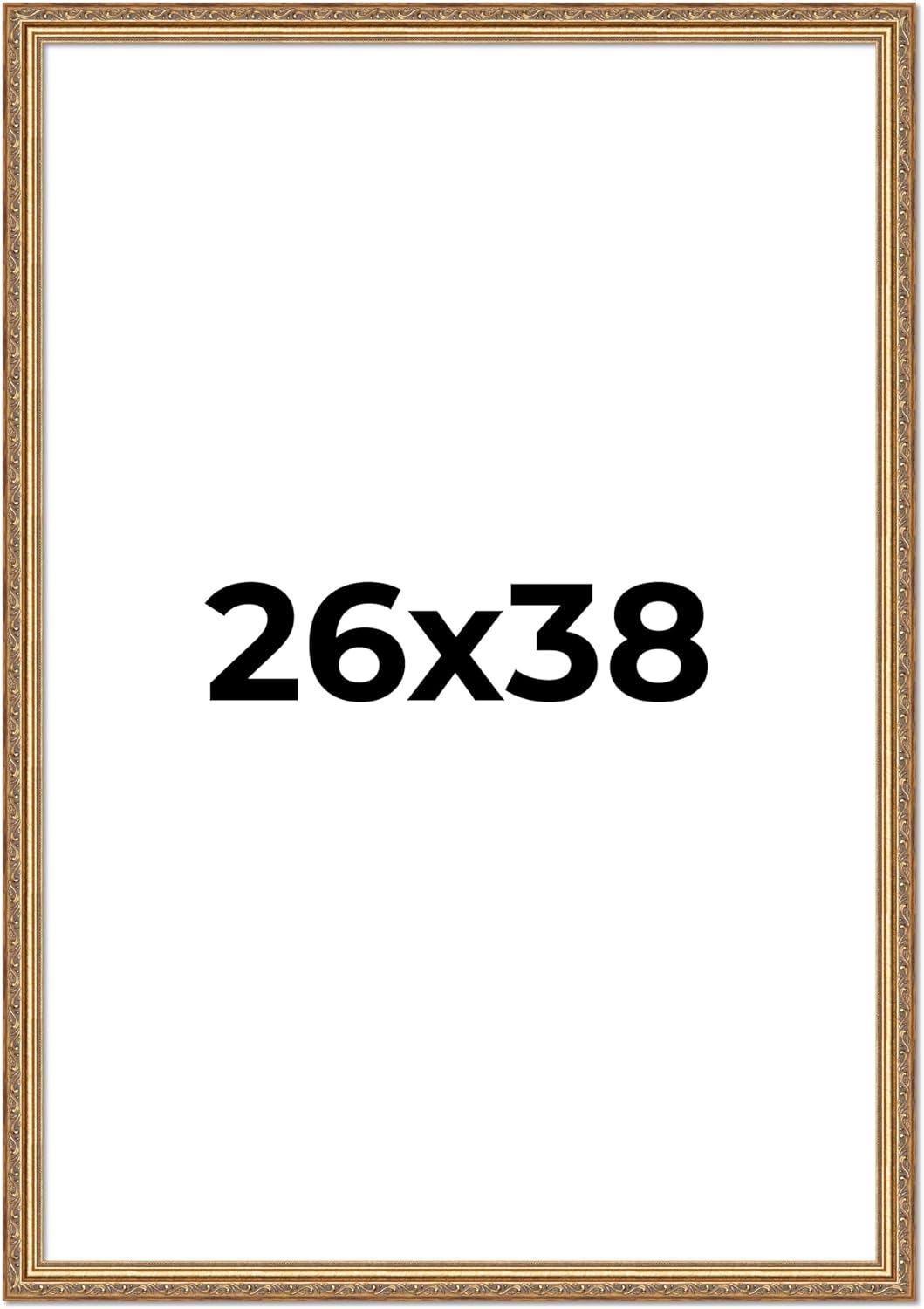 Poster Palooza 26x38 Frame Black Solid Wood Picture Frame | 0.75 Inch Moulding Width | Includes UV Acrylic Plexiglass, Foam Board Backing & Hanging Hardware