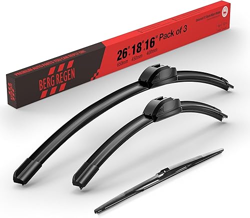 Miniatura 140 de BERG REGEN Juego de limpiaparabrisas de 26+16 pulgadas con limpiaparabrisas trasero de 12 pulgadas de repuesto para Subaru Crosstrek 2013-2017