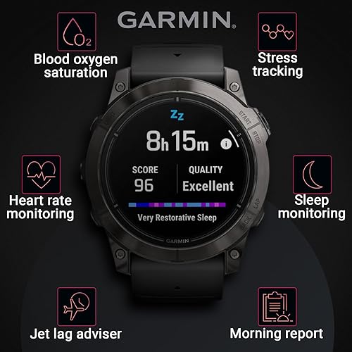 Miniatura 4 de Wearable4U - Garmin Epix Pro Gen 2 Standard Edition Reloj inteligente de 2.008 in  AMOLED Hasta 31 días de duración de la batería, reloj GPS