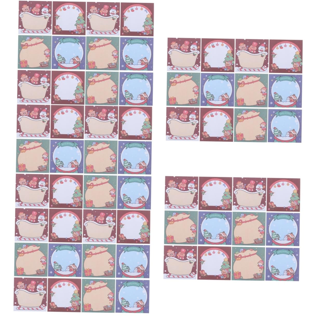 SHINEOFI 5 Juegos Notas Adhesivas Navideñas Notas Postales De Navidad Etiqueta Engomada De La Nota De Navidad Sticker Paper Decoração Notas Del Mensaje Almohadilla Adhesiva 12 Uds * 5