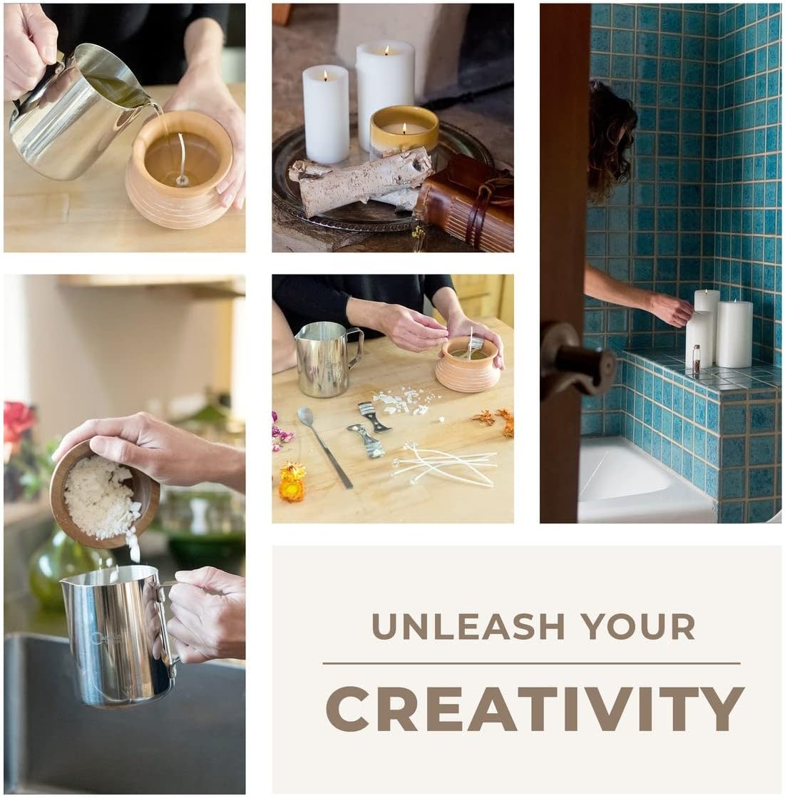 DIY Candle Making kit - 5lb Bulk Organic Soy Candle Wax Candle Making Supplies for Adults, Beginners, and Kids : Everything Else