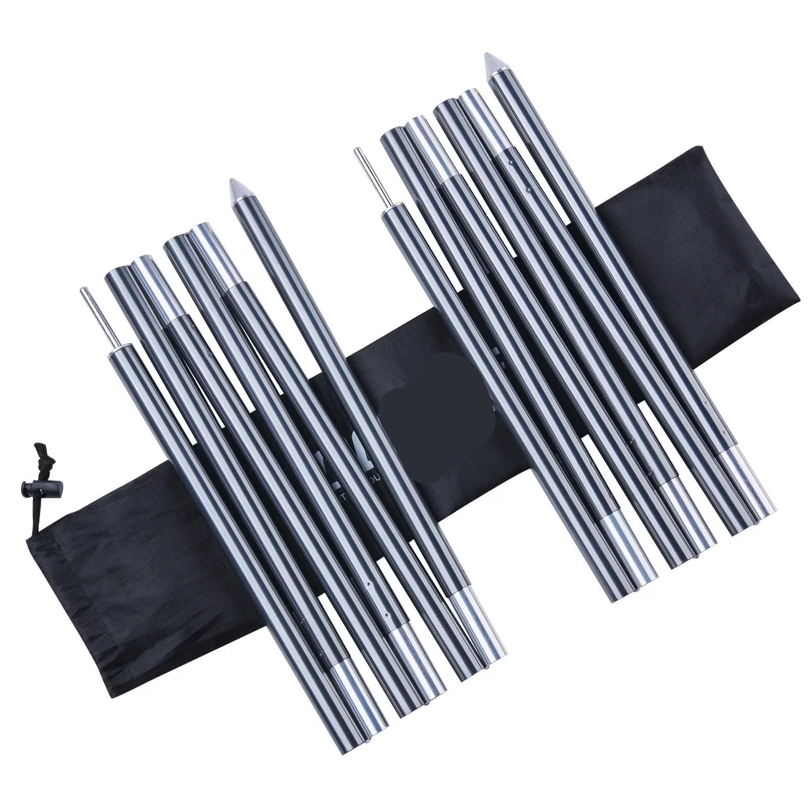 Zeltstangen Goture 2 Stück 6 Abschnitte Aluminium-Zeltstangen 1,8 m Ersatz Leichtes Zeltstangen-Reparaturset 7075 Aluminiumlegierung for Camping