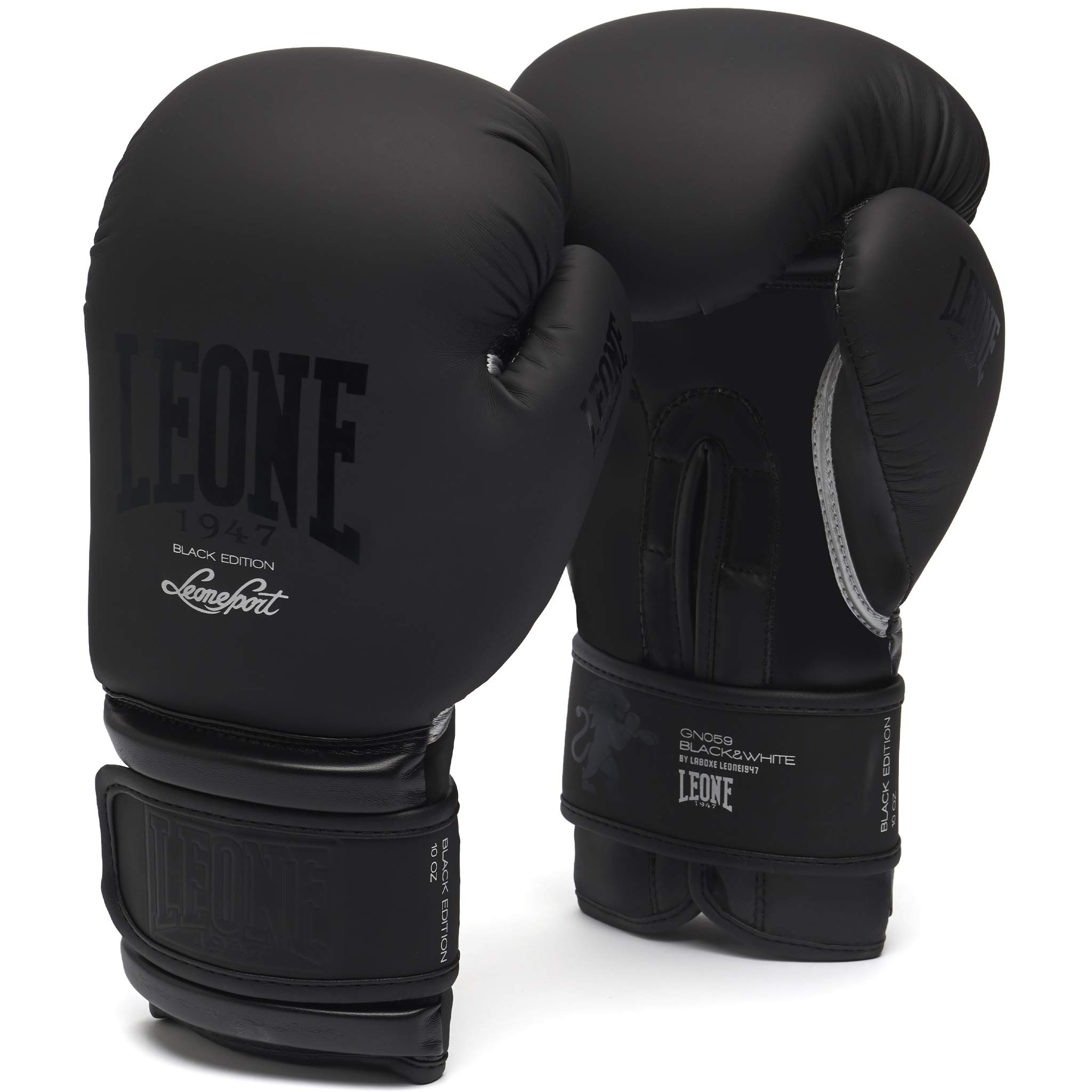Leone 1947 Black&White Guantoni, Nero, 10 OZ & AB705 Bendaggi, Nero, 2,5 m
