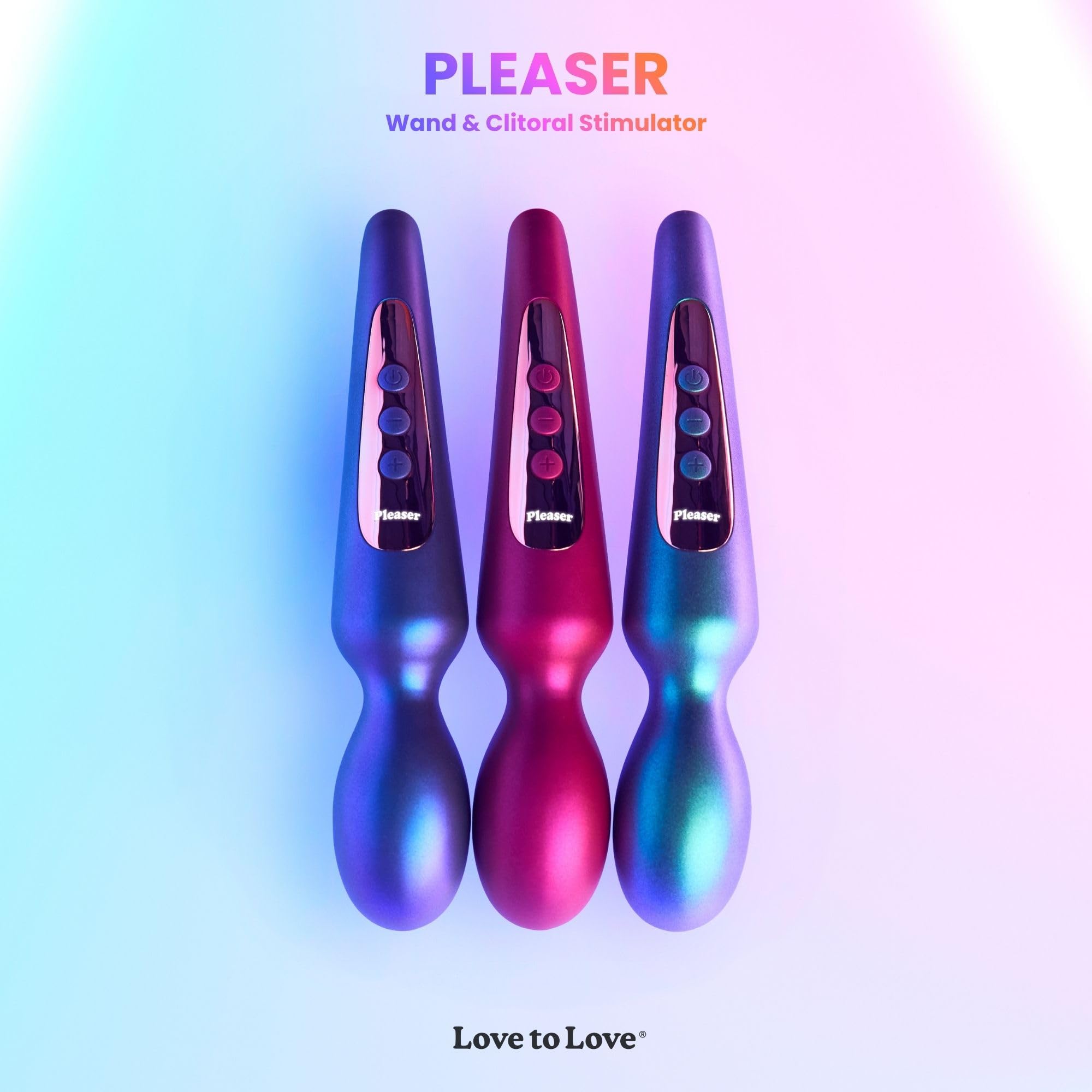 Love to Love Pleaser Wand Stimolatore Clitorideo – Wand femminile in silicone con design flapping, modalità Sense Touch, 5 modalità e 8 livelli di intensità, ricaricabile, impermeabile IPX7