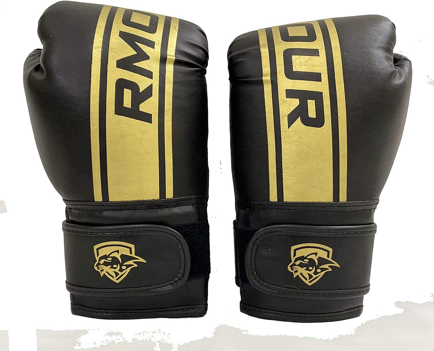 IWIN Rmour Pro Style Training Boxing Gloves Gold (12 oz), Black