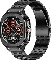Vista 15 de HASLFM - Caja de metal y correas compatibles con Samsung Galaxy Watch 6/5/4 de 44 mm, correa de reloj resistente de acero inoxidable con cubierta