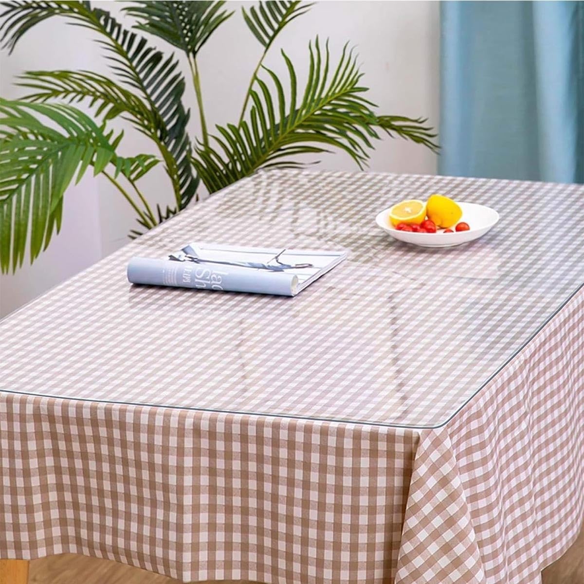 Sous-main En Pvc Film De Protection De Table De Résistante À I'huile Transparent Tapis De Protection Pour Enfants, Adultes, Étudiants(80x150cm)
