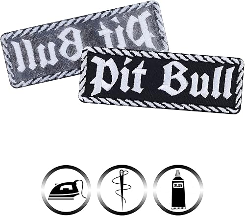 Miniatura 2 de Pit Bull - Parches para planchar agresivos para perros, parche para coser para dueños de perros Pitbull, parches bordados muy populares para