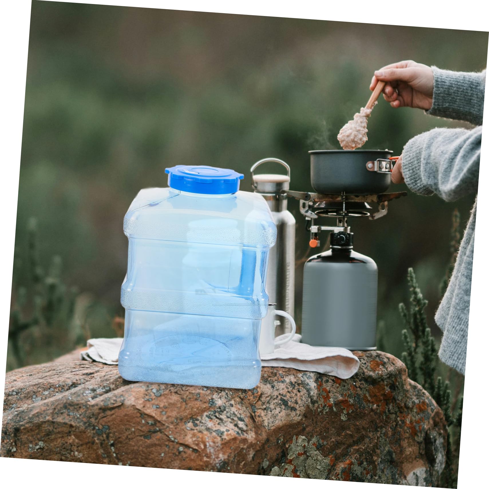 Camping Wasserkanister Wiederverwendbarer Flüssigkeitsbehälter Mit Griff Leere Vorratsflasche Für Outdoor-aktivitäten Robustes PVC-pc-Material