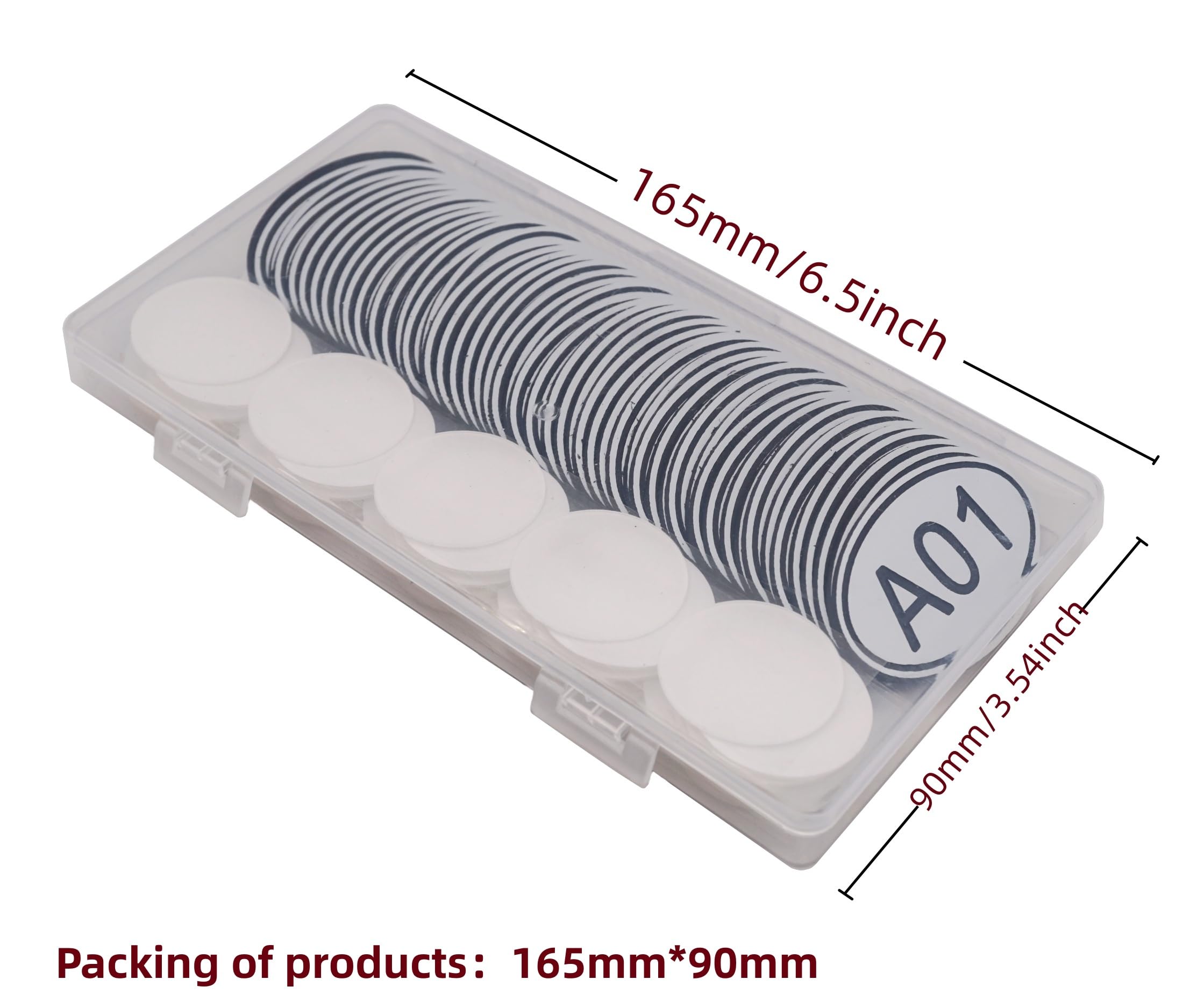 NanTun 50 Pack White Oval Locker Tags Table Numbers - 30mm x 50mm ABS Plastic Engraved Numbers - B01 to B50 - Image 3
