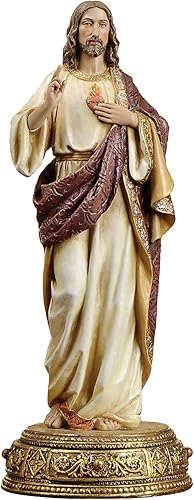 Joseph's Studio by Roman - Figura del Sagrado Corazón de Jesús, protectores celestiales, colección renacentista, 10.25 pulgadas de alto, resina y