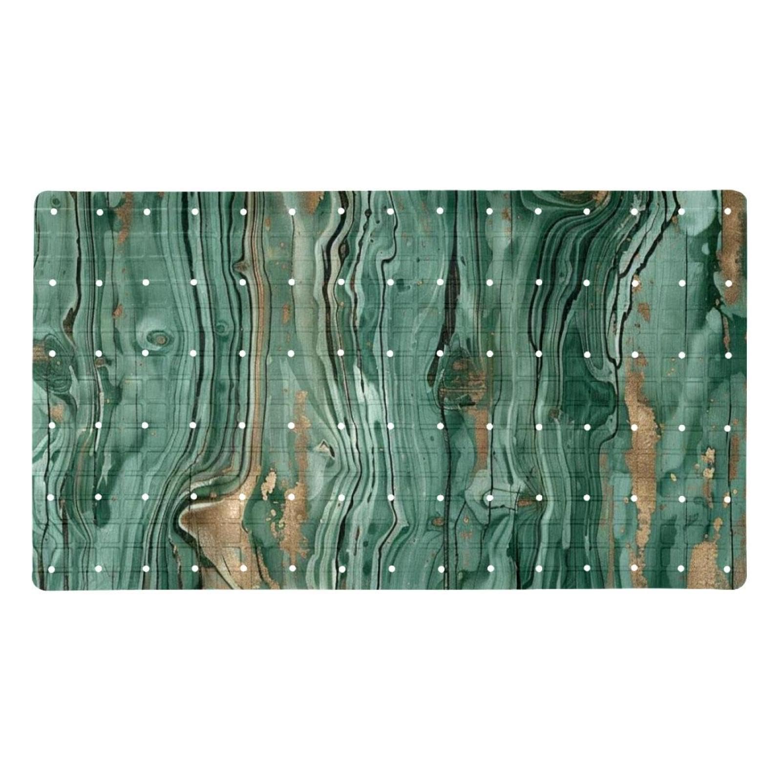 Tapete de bañera extralargo antideslizante Green Art lavable para adultos