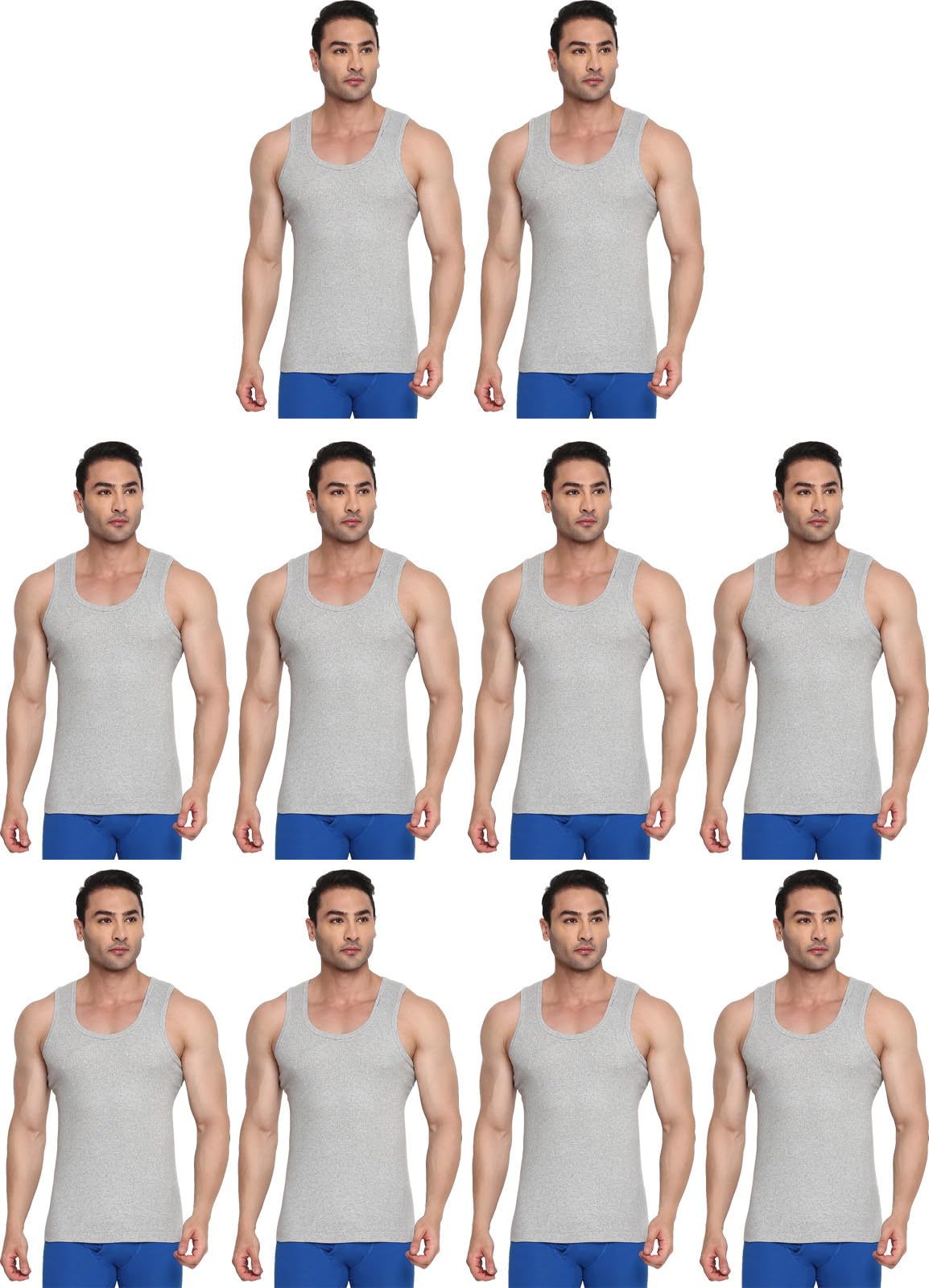 Men's Striped Regular Fit Vest-image-35