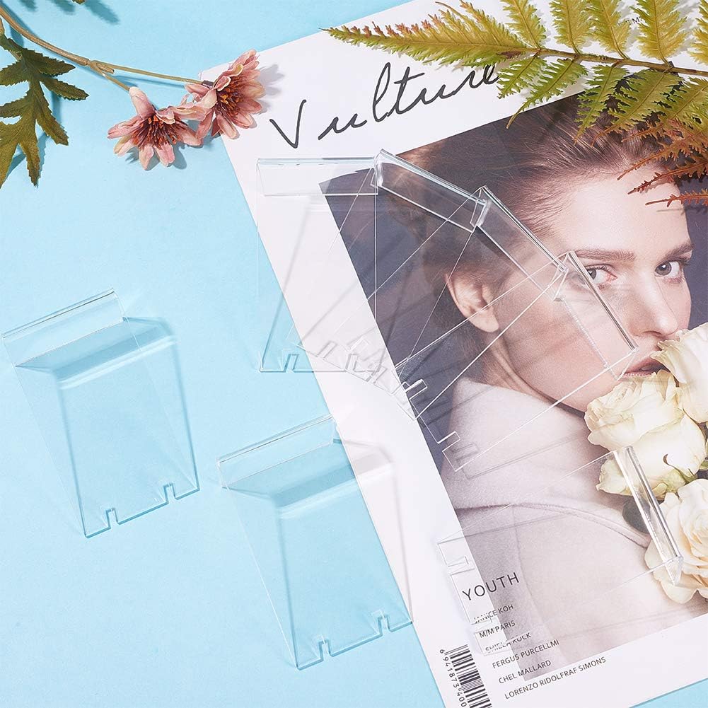 PH PandaHall 10pcs Acrylic Earring Holder Single Pair L-Shape Jewelry Displays Stand Earring Organizer for Jewelry Dangling Slant Back Display Props Show Retail Store Marketing 1.3x1.7x3 Inch - Image 8