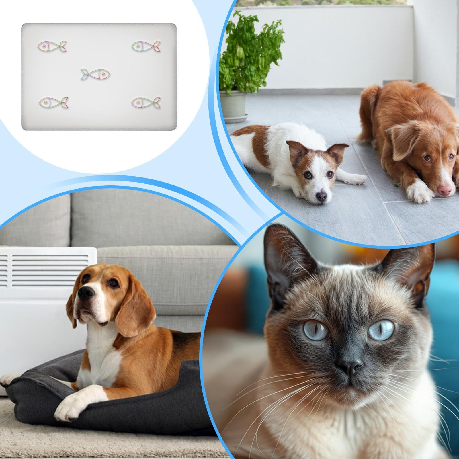 Cooling Mat for Cats | 18.9x26.77 inches Nylon Washable Dog Cooling Blanket | Comfort Portable Pressure-Relieving Soft Sleeping Area for Cat Sofa Car Seats Balcony Dormitory Lawn