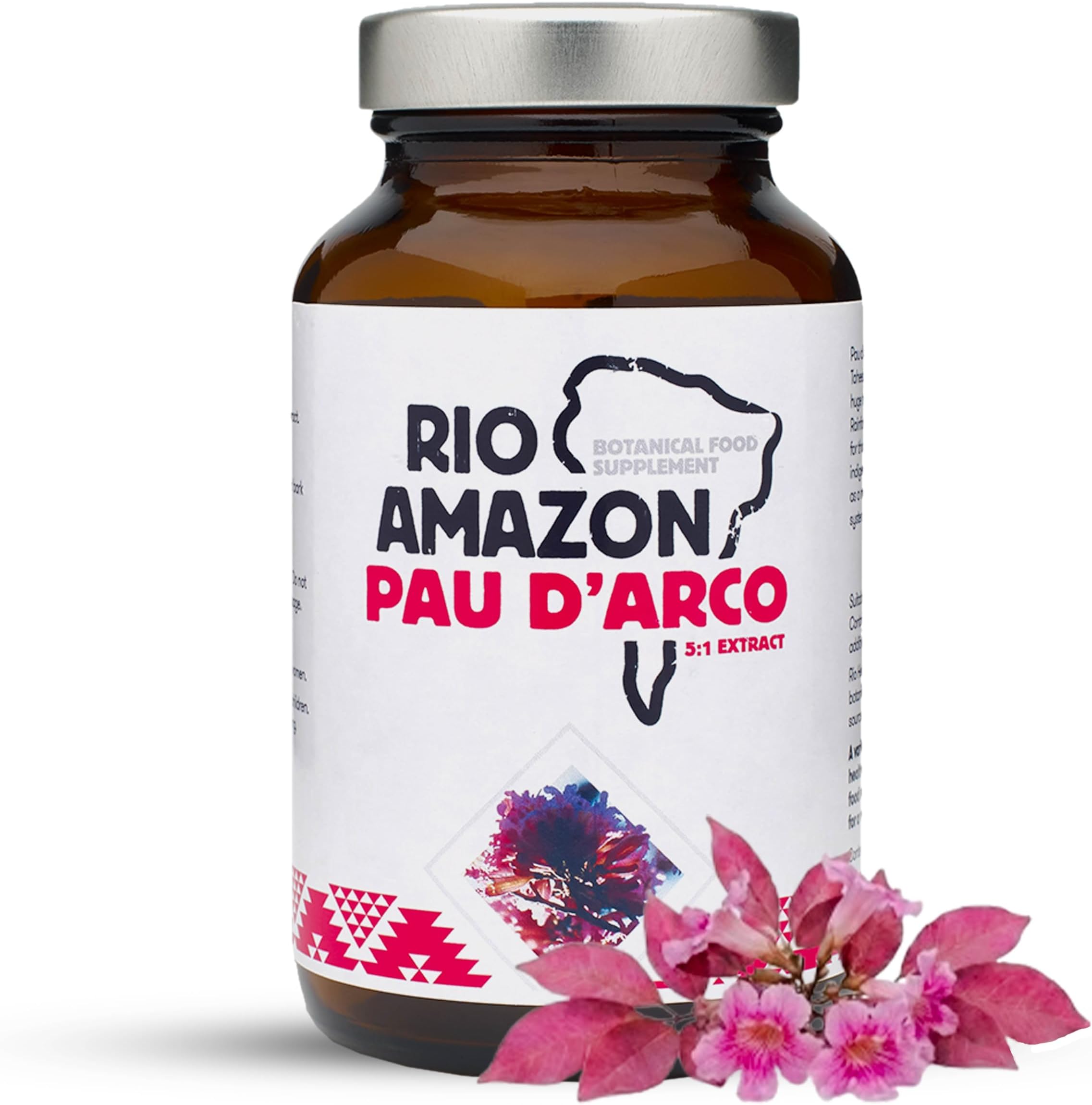 500 mg PAU d'Arco 5:1 Extract 120 Vegetarian Capsules, 60 g