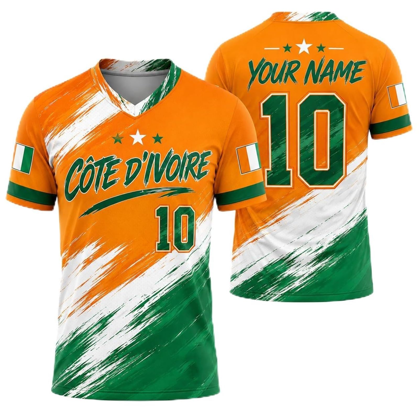 Personalised Name Number Football Shirt 2026 Men Women Youth (Ivory Coast) — image 1