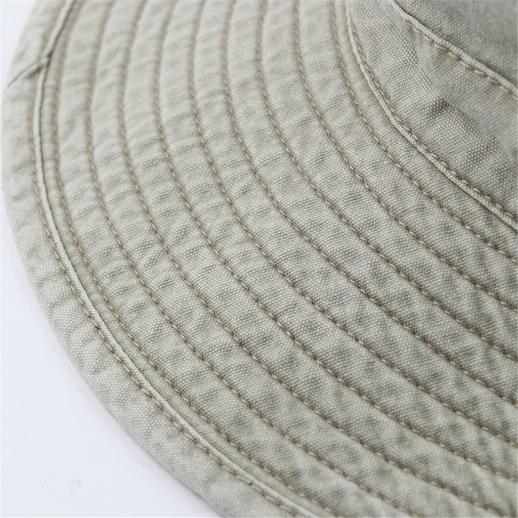 Cotton Boonie Hat Women Men UPF 50+ Sun Hats Bob Panama Caps Fishing Washed Beach