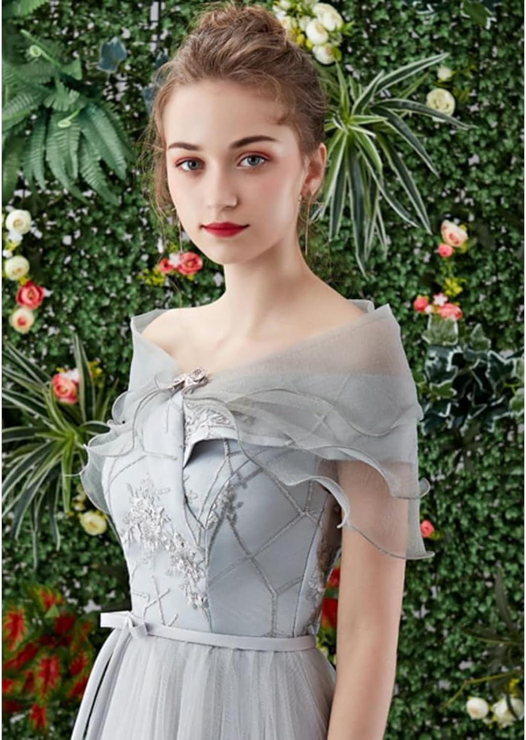 Bridesmaid Wedding Cape Sheer Shawls and Wraps for Evening Dresses Women Fashion Scarves Cover Up for Summer - Image 2