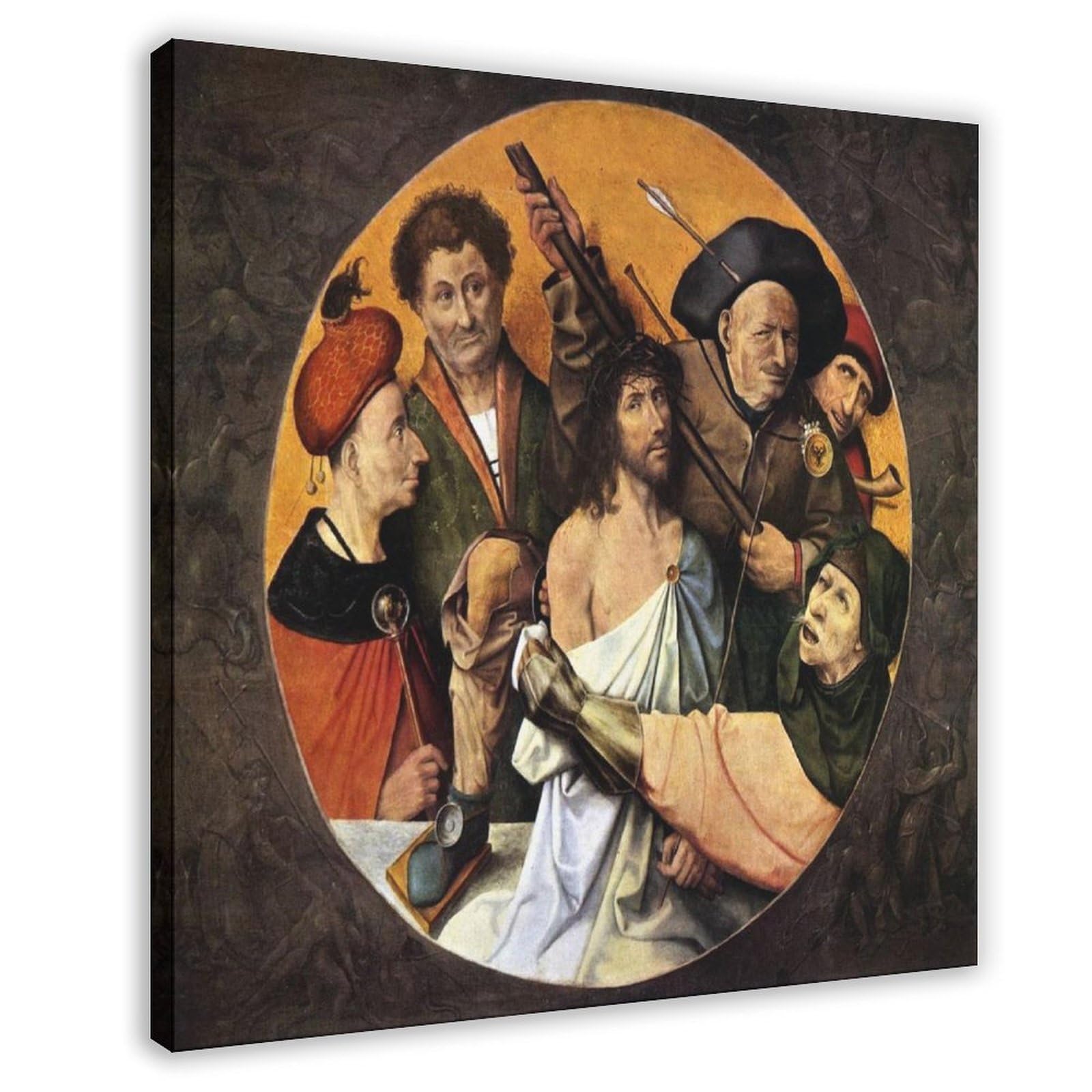 WCYB Christ Crowned With Thorns Hieronymus Bosch Posters Prints Canvas Deco Paintings Wall Art Frame 12" L X 12" W