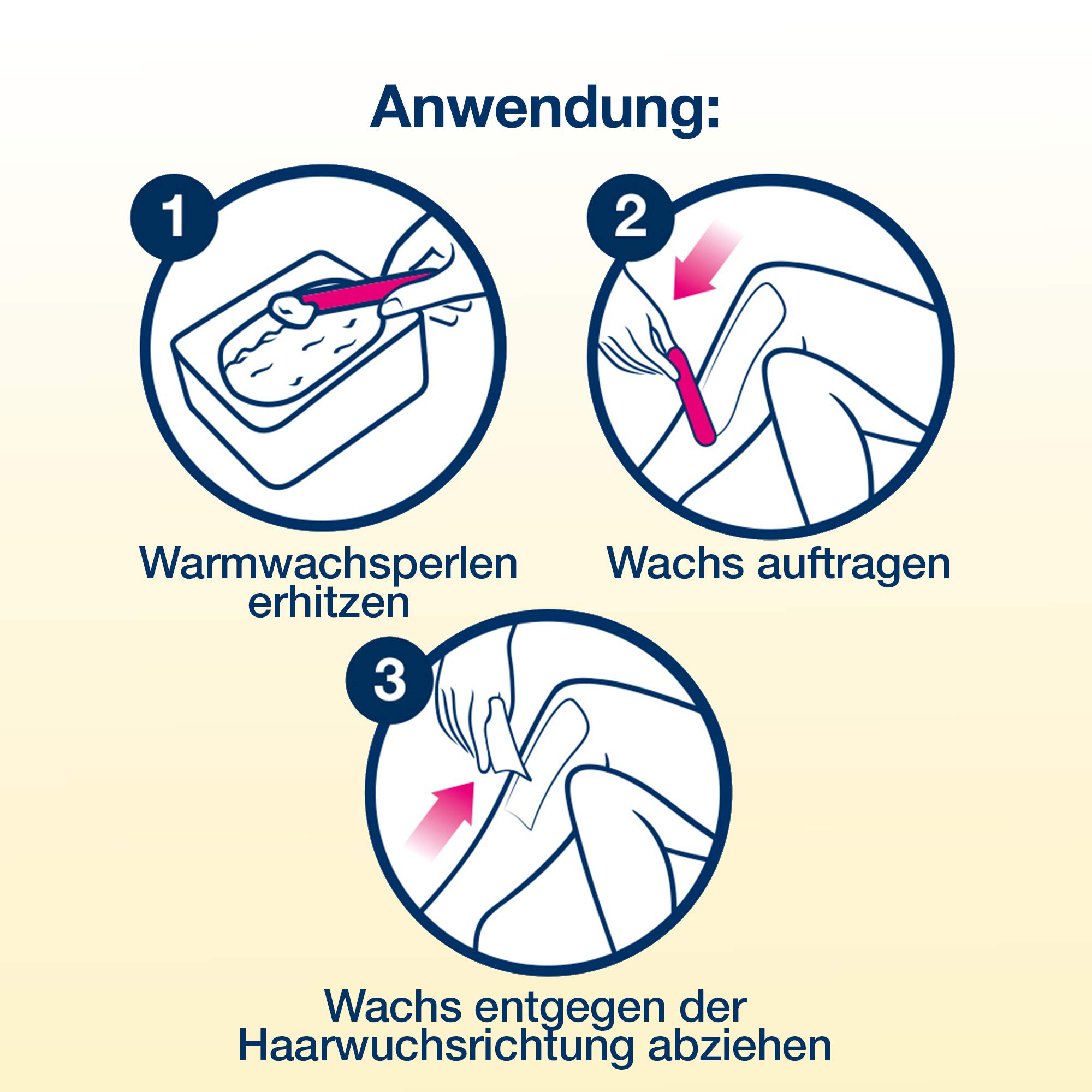 Veet Warmwachsperlen 3er Pack 230 g Bienenwachs für Haarentfernung im Wachserhitzer