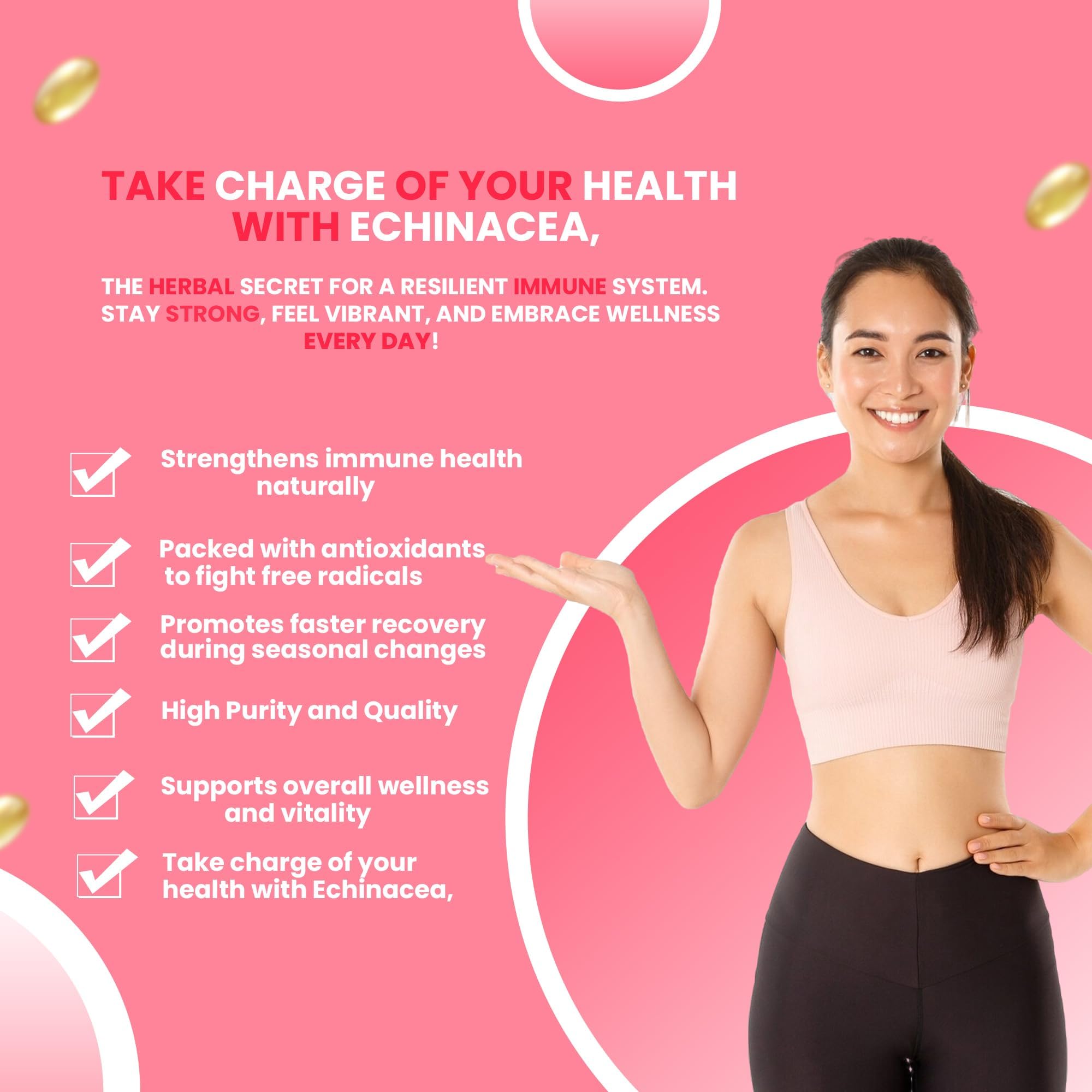 MuviCare Echinacea Tablets 200 mg | Herbal Supplement with Natural Extracts, Easy to Swallow, Daily Wellness Support (Pack of 1) 3