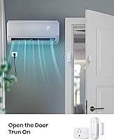 Vista 3 de Kit de enchufe de salida de sensor de puerta, mini sensor inalámbrico de ventana de contacto, dispositivos ilimitados de control de grupo, sin