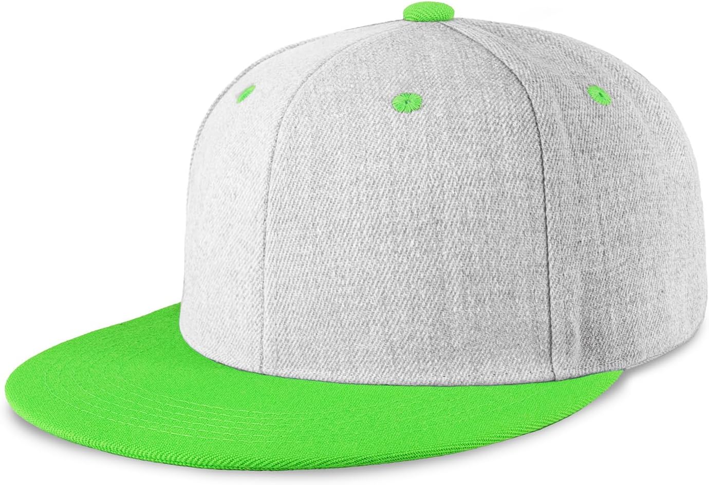 CHOK.LIDS Flat Bill Visor Classic Snapback Hat Blank Adjustable Brim High Top End Trendy Color Style Plain Tone Baseball Cap