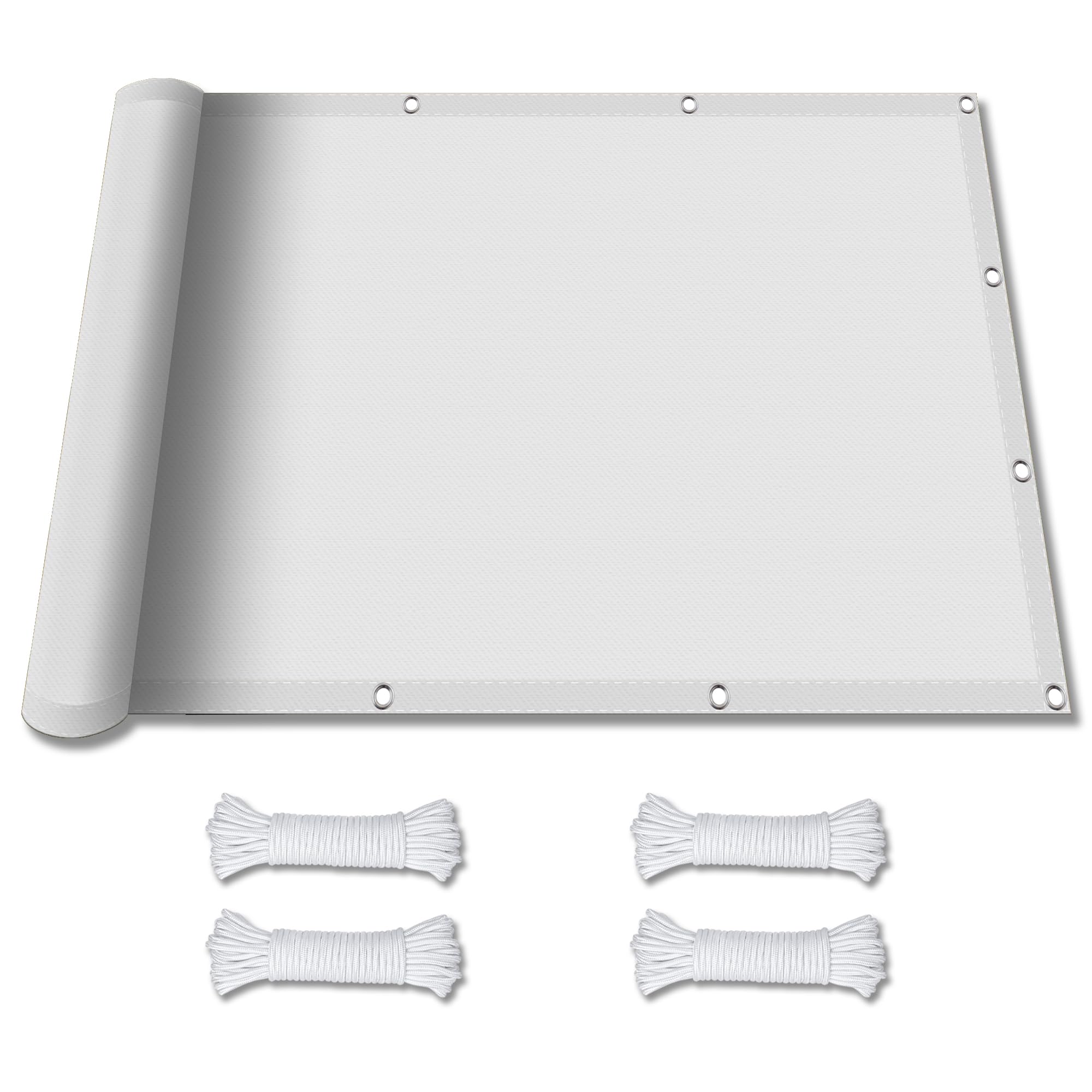 Voile d'ombrage anti-déchirure blanche 2.6x3.6m pour stopper la chaleur
