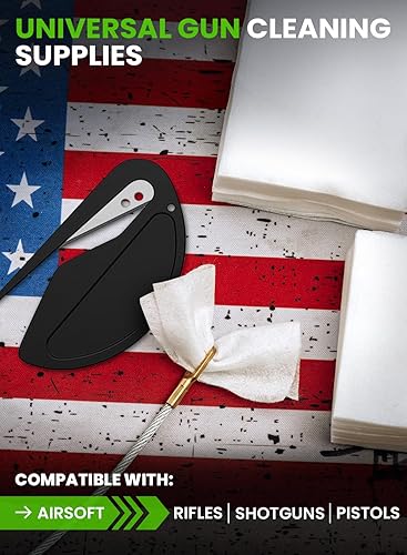 Miniatura 6 de 500 parches de limpieza de pistolas de 3 pulgadas, suministros profesionales de limpieza de armas, 3 x 3 parches de pistola sin pelusas, altamente