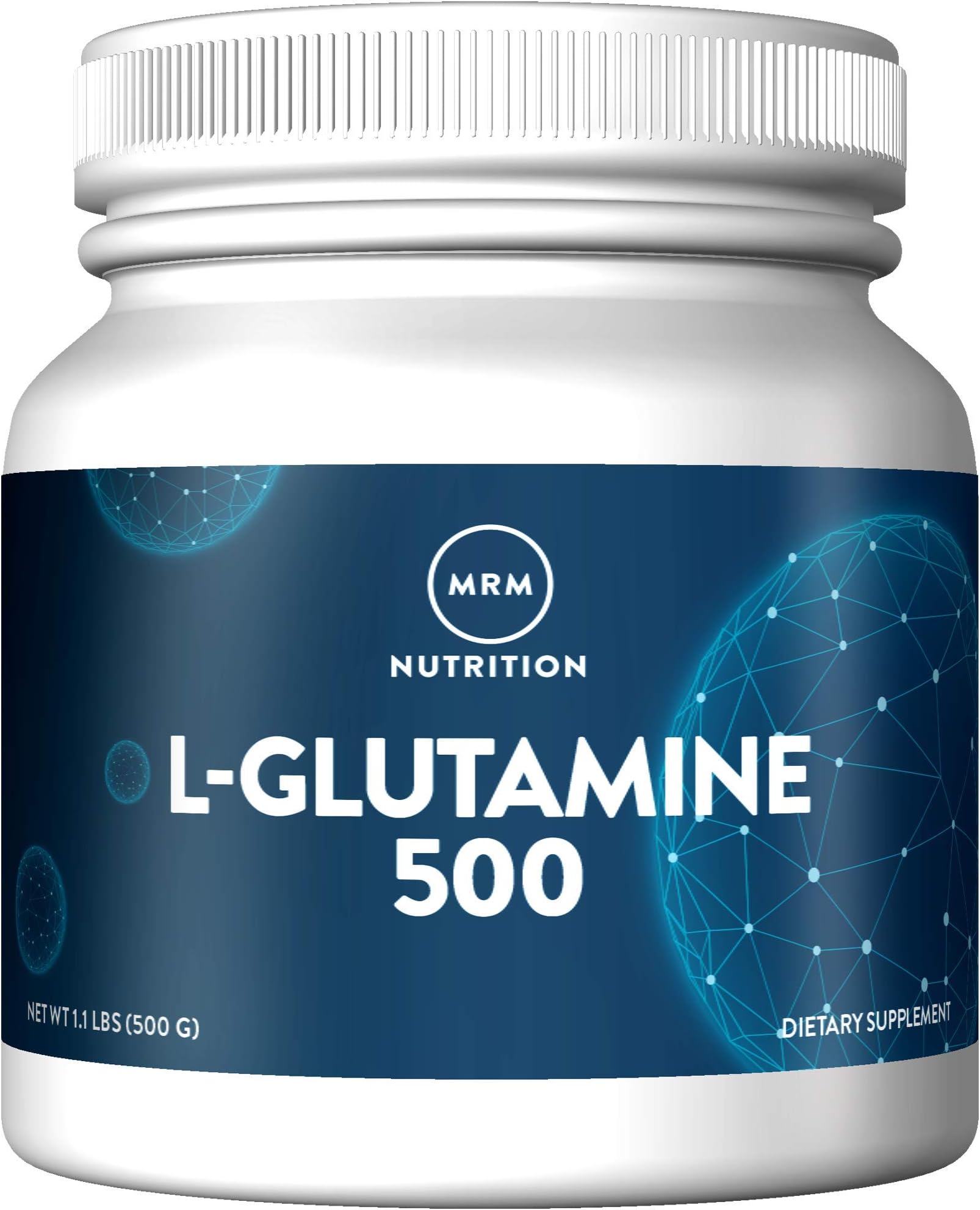 Nutrition L‑Glutamine 500 Powder - For Women & Men - 500 Grams Fermented L-Glutamine Amino Acid Supplement for Recovery, Muscle Support, Immune & Gut Health, Vegan Glutamine- 100 Servings