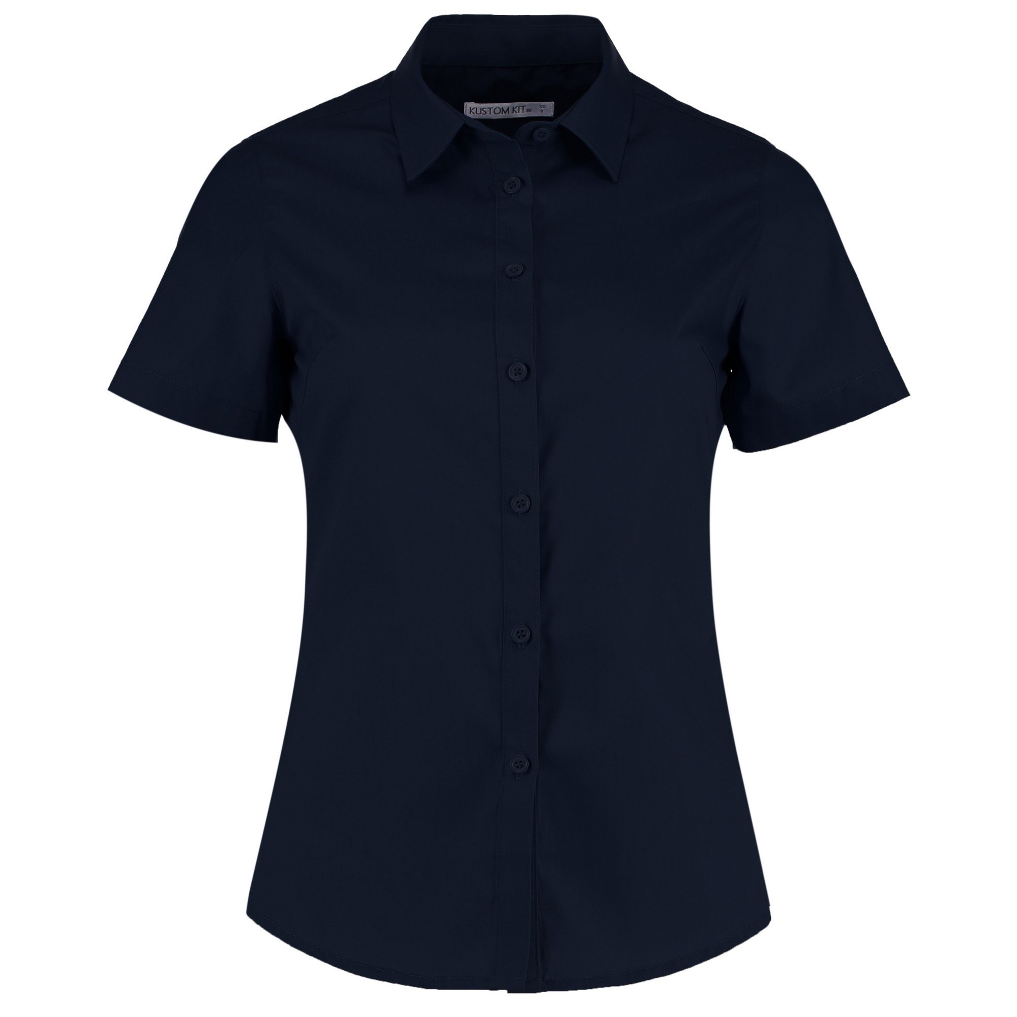 Kustom Kit Womens/Ladies Short Sleeve Poplin Shirt (16) (Dark Navy)