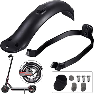 2 Pieces Rear Fender Mudguard Bracket Rear Fender Scooter Replacement Accessory Support for Xiaomi M365/ M365 Pro Scooter with Screws and Screw Caps (Black)