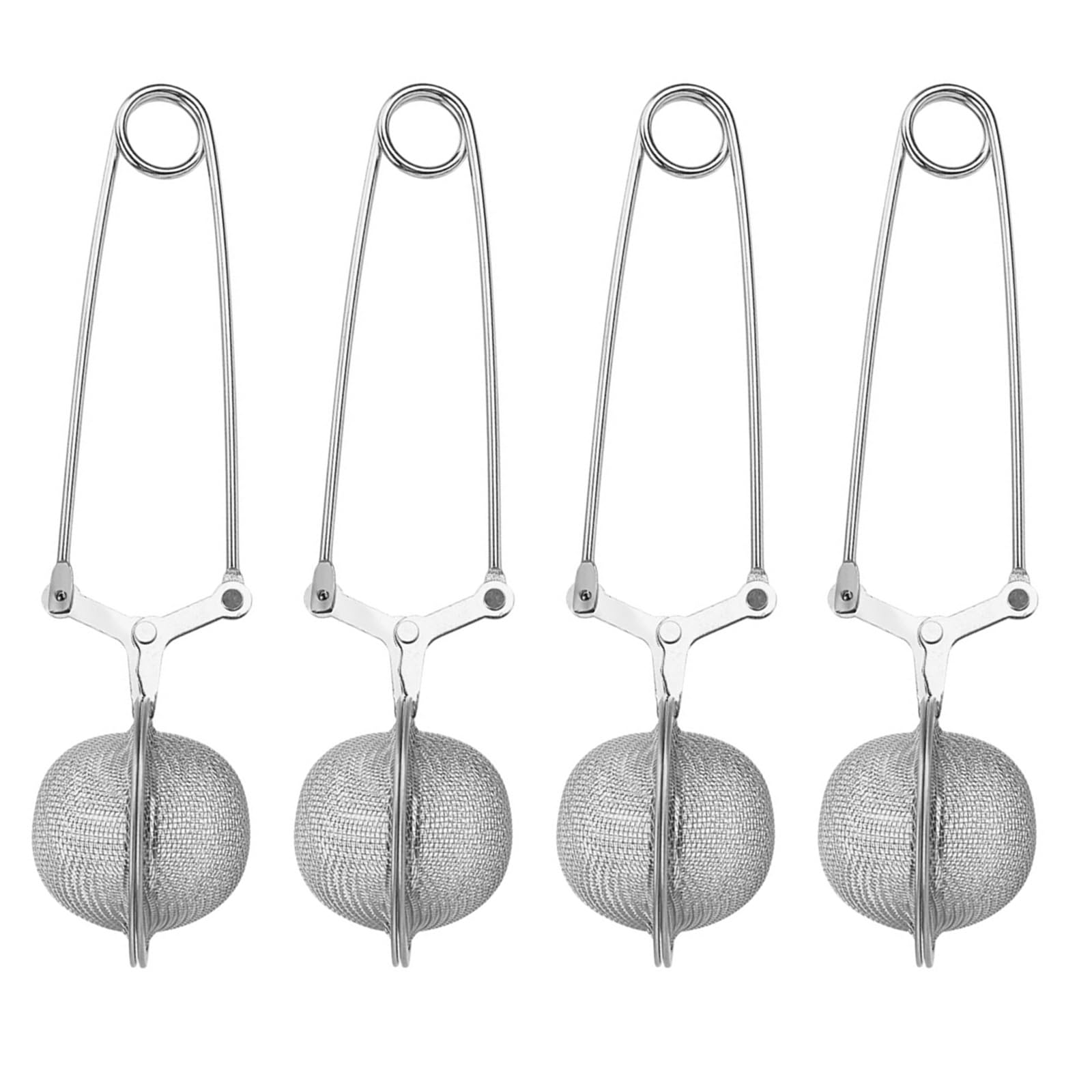 4 peças de aço inoxidável infusor de chá bola filtro de rede fina para chás soltos filtro