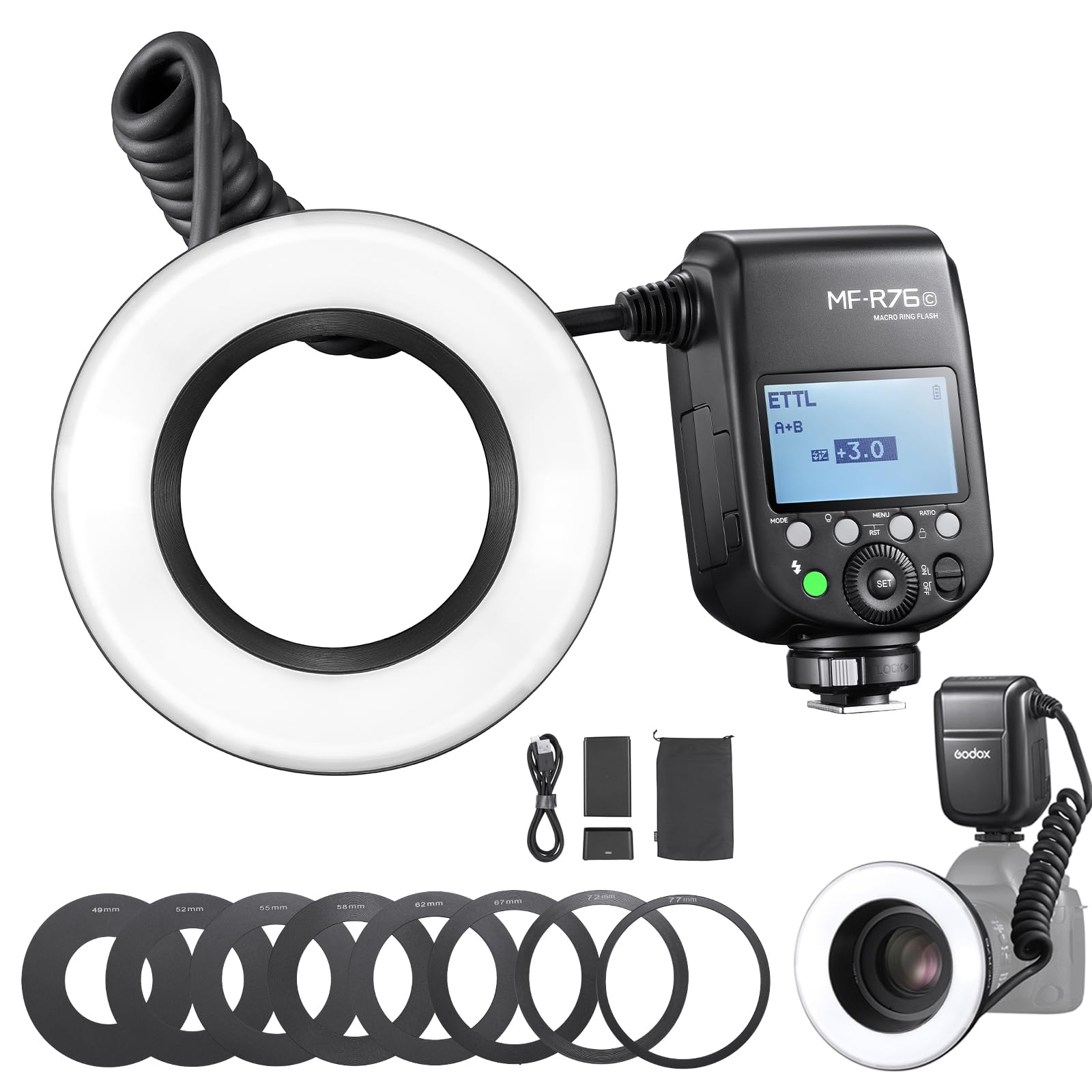 Amazon | GODOX MF-R76C TTL マクロリングフラッシュ Canon対応 リング