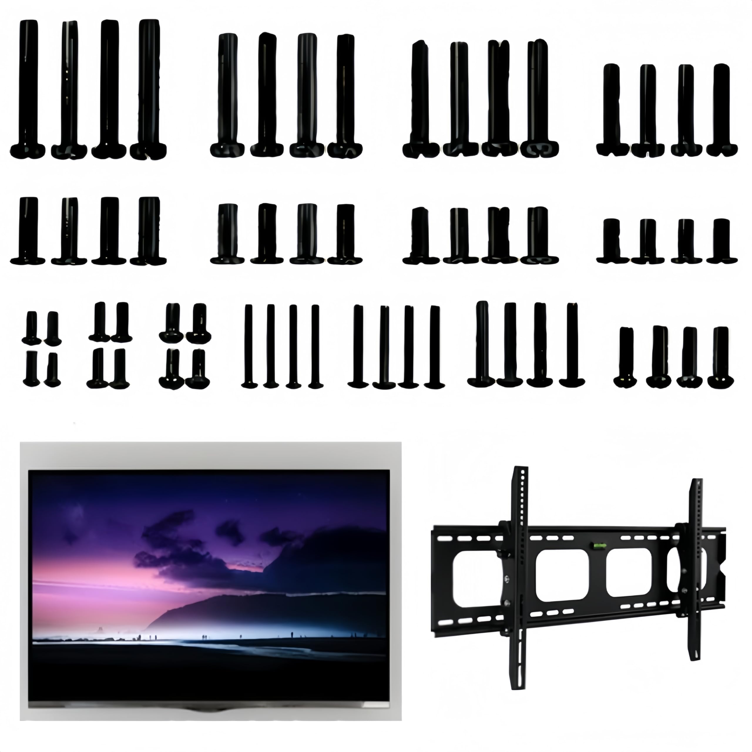 Universal TV Mounting Hardware Kit, TV Bracket Screws, Includes M4 M5 M6 M8 Screws Washers & Spacers - Image 3