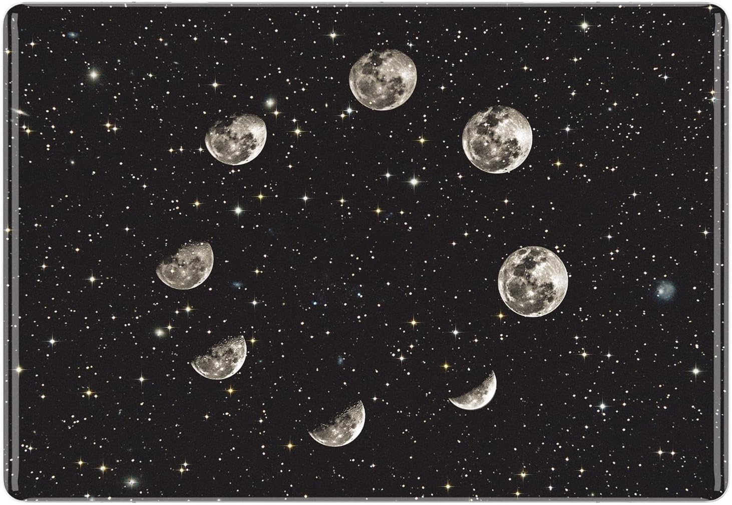 Hard Case Compatible with MacBook Air 13 15 inch Pro 16 14 M5 M4 M3 M2 M1 2026 2025 2024 2022 2020 2021 Lunar Plastic Laptop Cover Black Stars Moon Phases Celestial Night Sky Space Retina Witchy