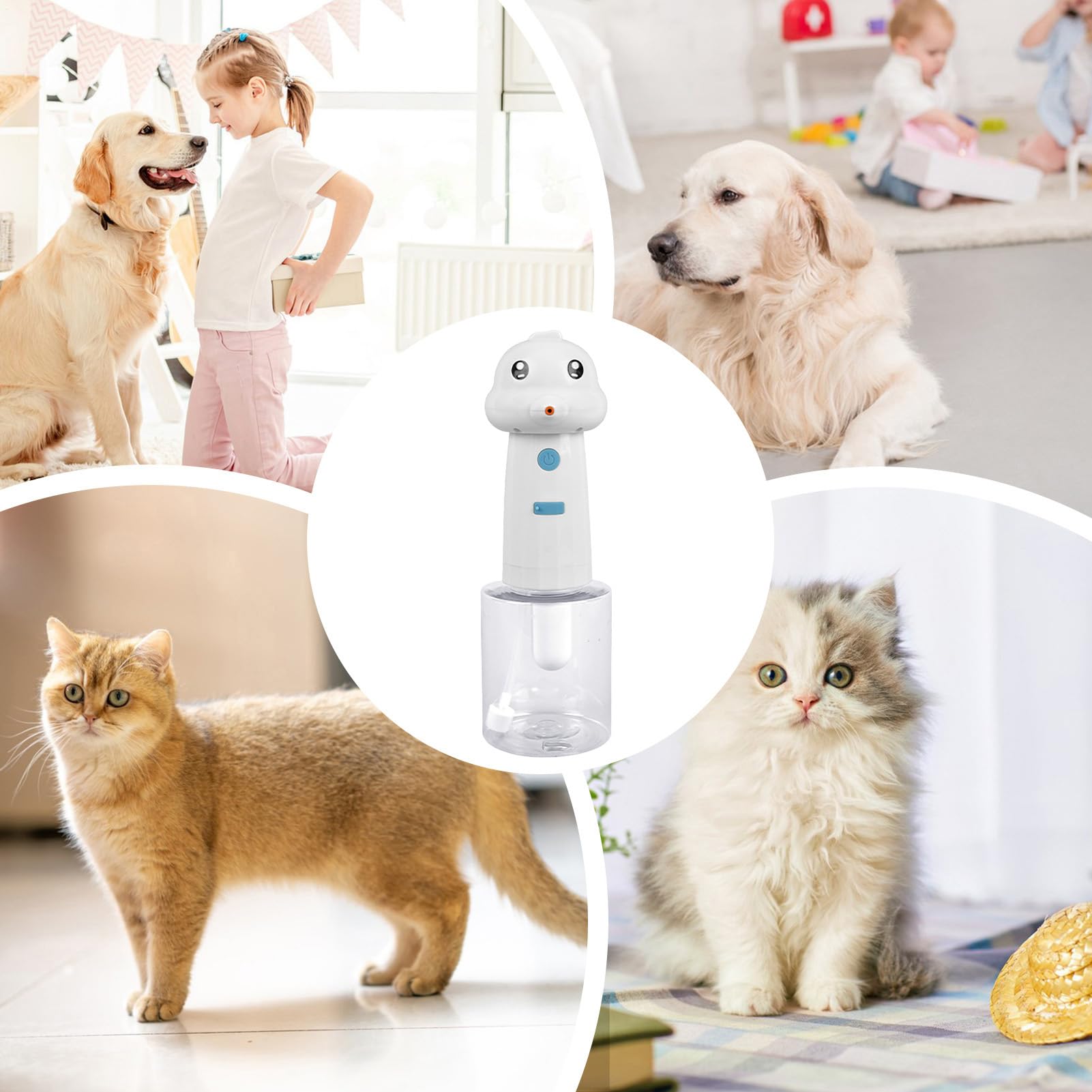 Espuma de champú para baño de perros, suministros de rociador recargable