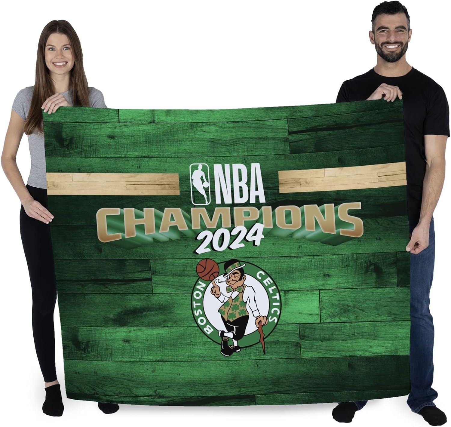 Northwest NBA Boston Celtics NBA Champions 2024 Wall Hanging Tapestry, 34" x 40", Hardwood - Image 2