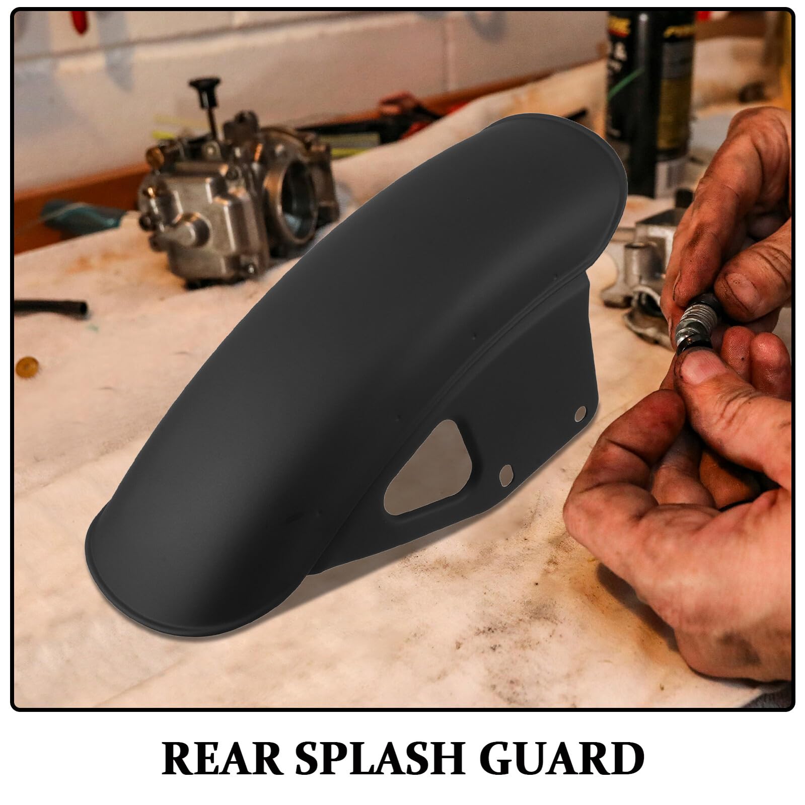 Cabilock Parafango Moto Gn125 in Ferro Anteriore e Posteriore Copertura Paraspruzzi Completa per Moto Retrò, Protezione Ruota Resistente per Uso Urbano e Fuoristrada
