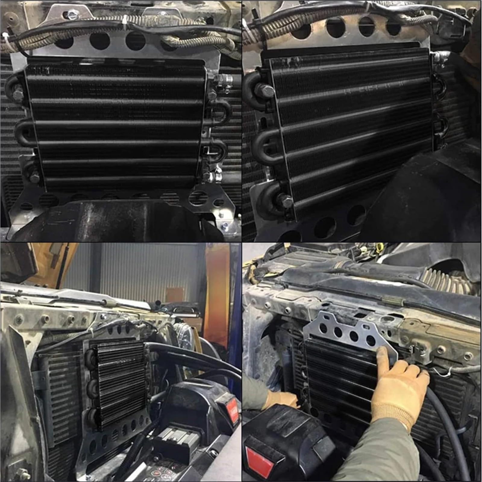 Chłodnica oleju silnikowego 4 Rzędy 6 Rzędów 8 Rzędów Aluminiowa Uniwersalna Chłodnica Samochodowa Automatyczna Skrzynia Biegów Automatyczn(8 Row Silver)