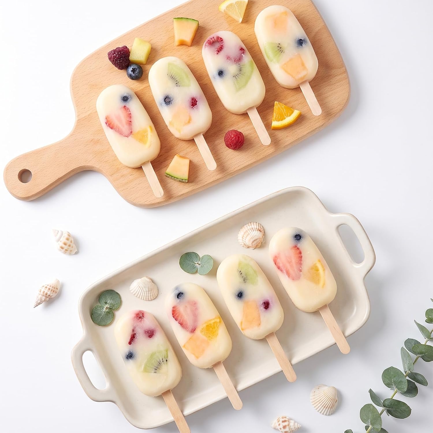 6 Set Small Silicone Popsicle Molds Ice Cream Mould 4 Cavity Ice Lolly Mold