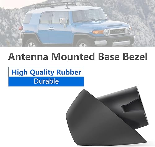 Miniatura 5 de Anina Base de antena para Toyota FJ Cruiser 2007-2017 Montaje de antena de radio de coche Adorno 8639235032, 8639235031 Antena de goma con ojales
