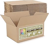 Vista 21 de Mat Board Center, 7x5x4 Inches Shipping Boxes for Mailing Moving Packaging, 25 Pack Corrugated Cardboard Boxes for Small Business, Kraft