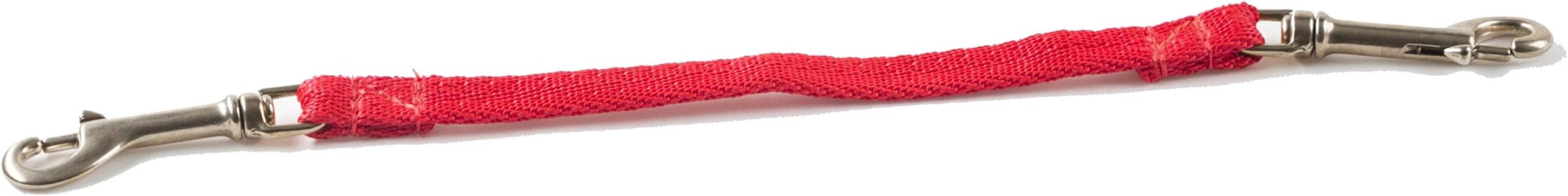 Neck Line for Connecting Collars of 2 Dogs Together - Ideal for Dog Sledding, Bikejoring and Dog Scootering - Ideal to Keep 2 Dogs Aligned While Pulling 1.1 ft or 34 cm, Red